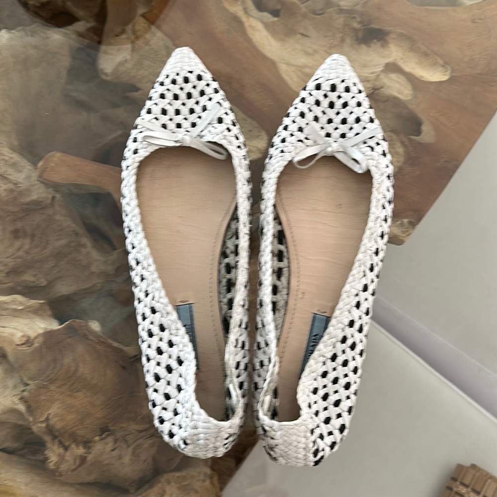 Prada white flats